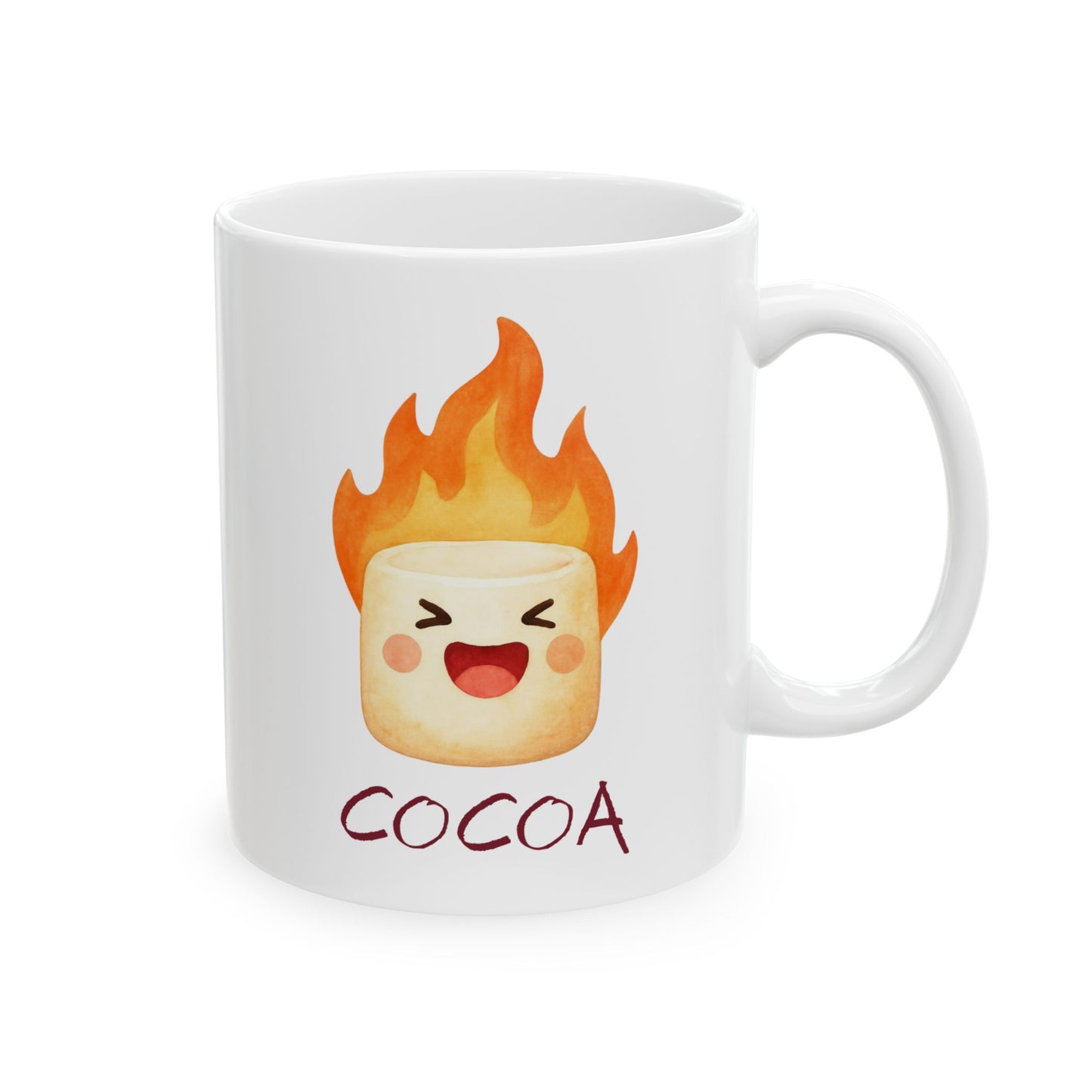 Burning Marshmallow Cocoa Mug – Cute Funny Hot Chocolate Cup