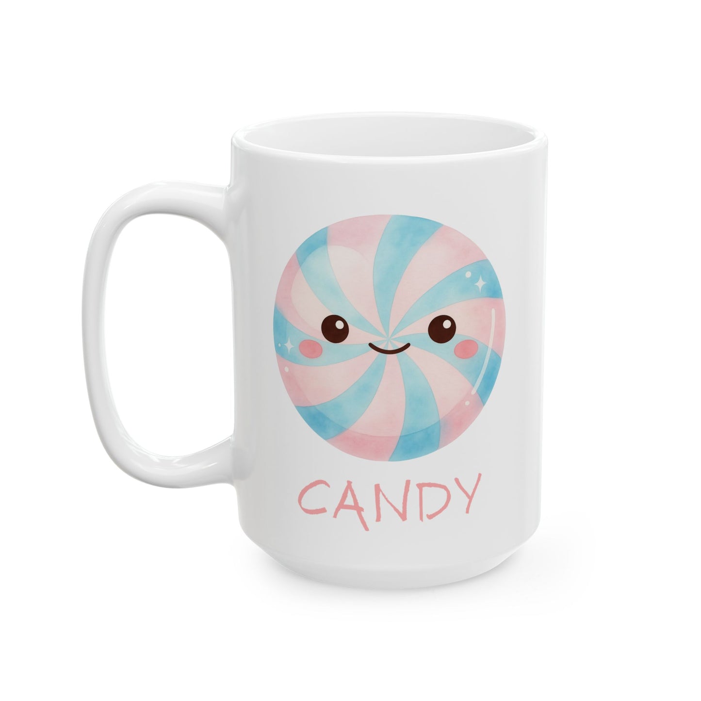 Cute Candy Mug – Kawaii Sweet Treat Coffee Cup, Pastel Candy Lover Gift