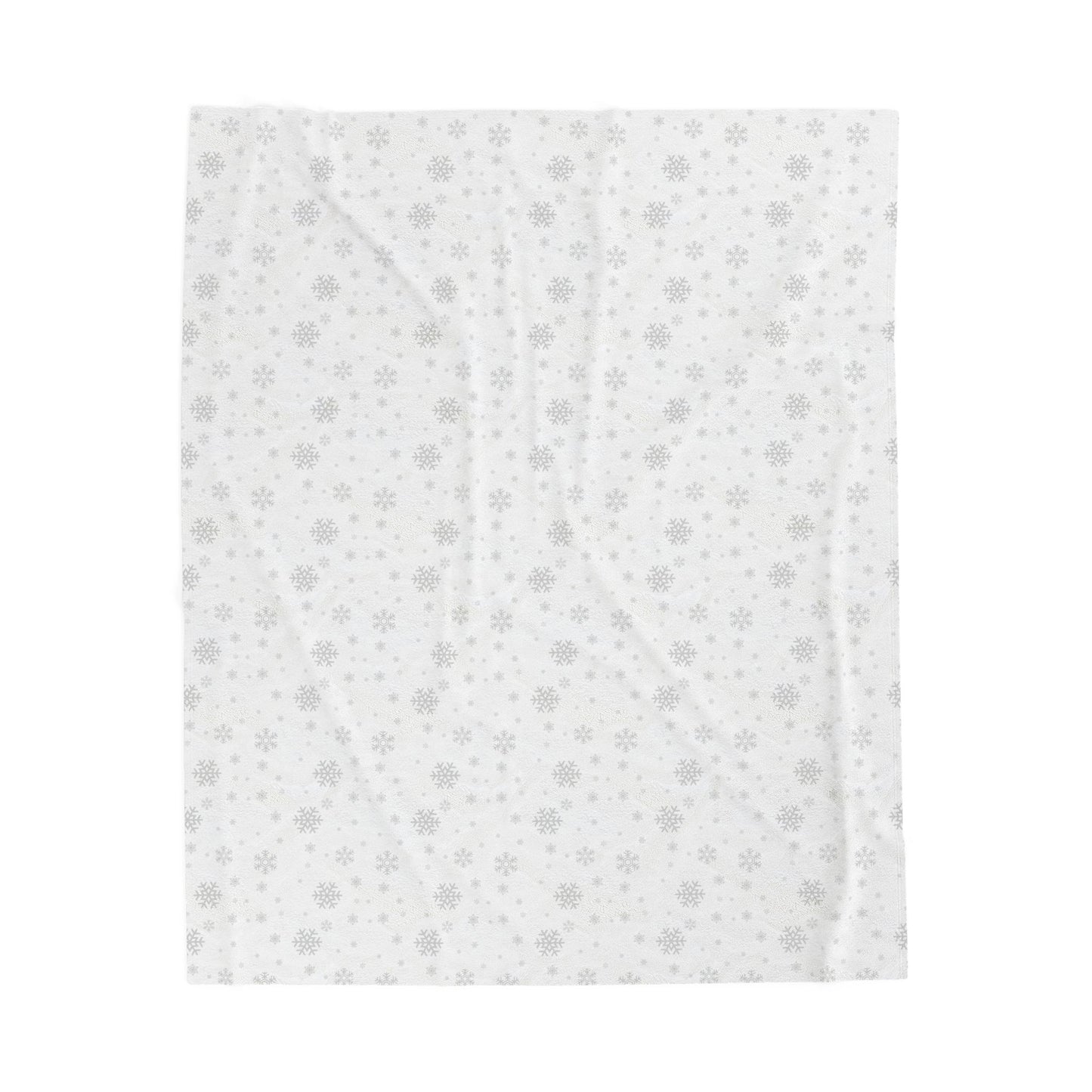 Snowflake Fleece Blanket – Cozy Winter Throw, Soft White Plush Blanket for Bed or Couch, Christmas Gift, Hygge Home Decor