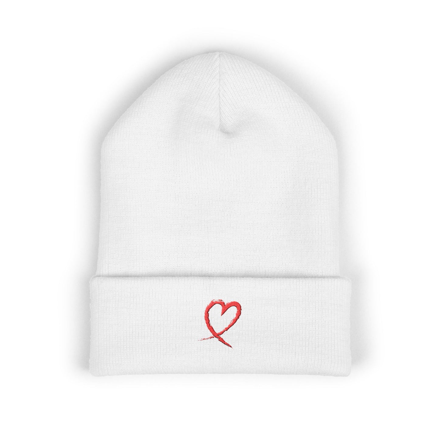 "A Little Twisty" Heart Embroidered Classic Cuffed Beanie