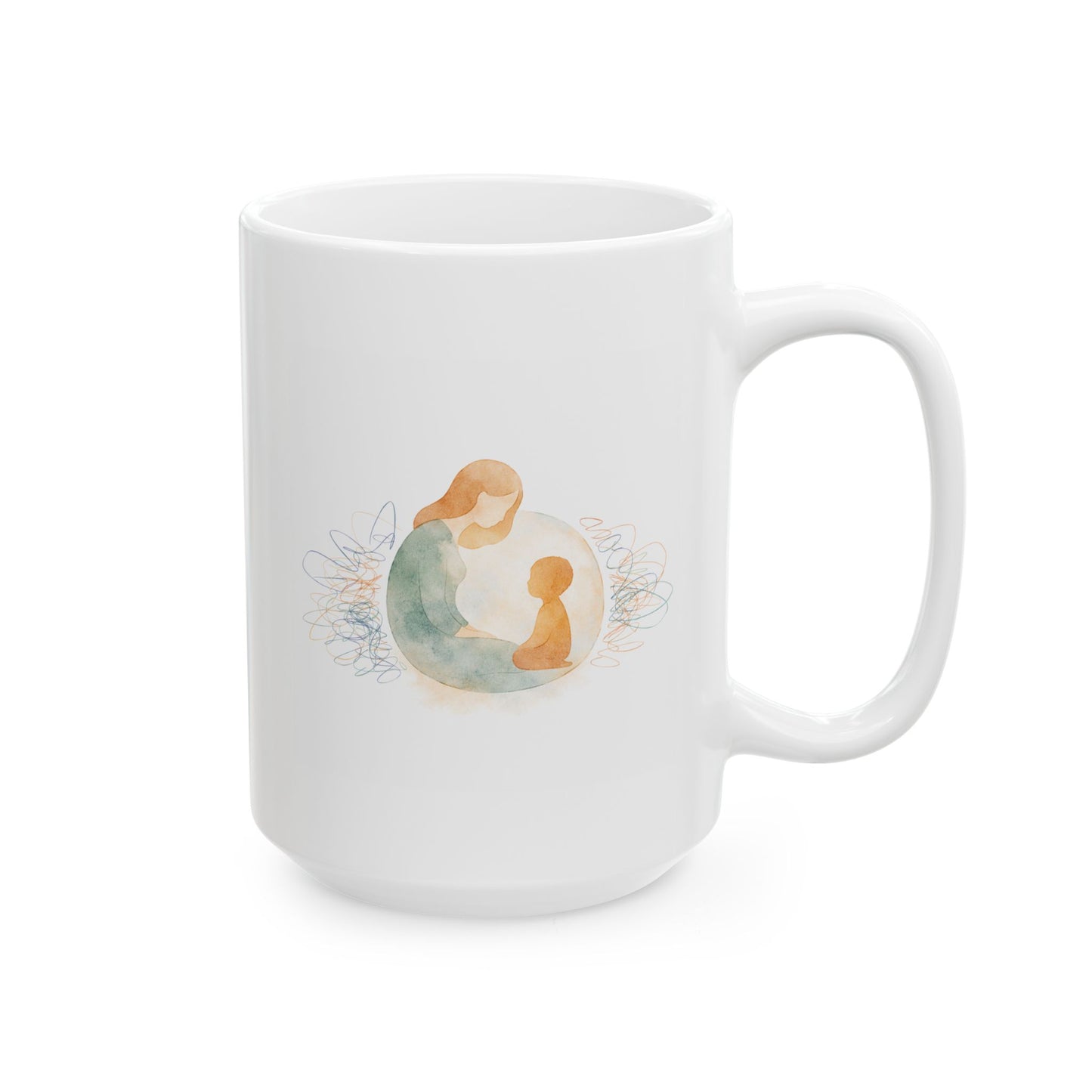 Autism Mom Mug, Neurodiversity Art Cup, Mother Child Love Gift, Sensory Support Coffee Mug