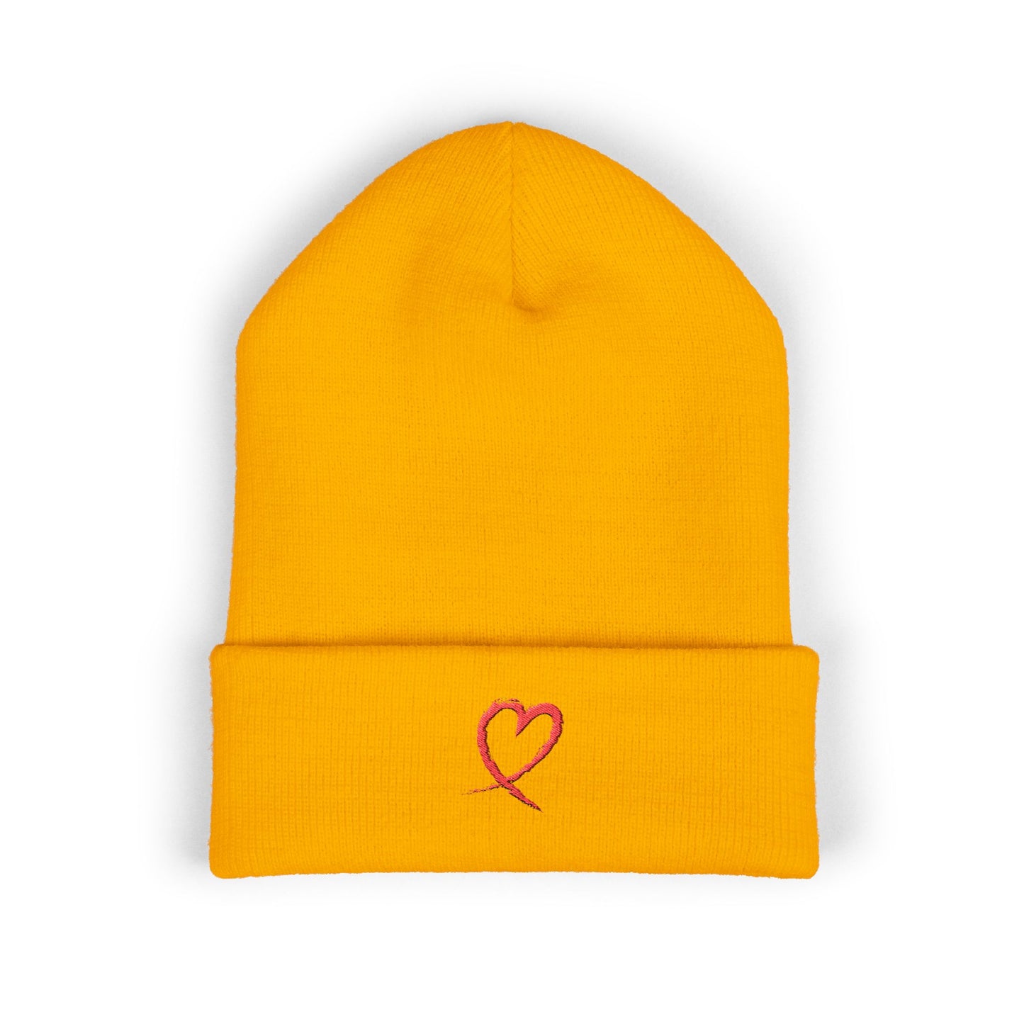 "A Little Twisty" Heart Embroidered Classic Cuffed Beanie