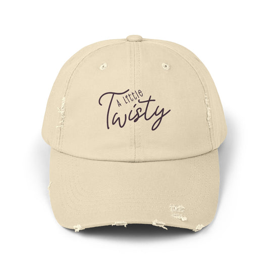 "A Little Twisty" Casual Distressed Cap