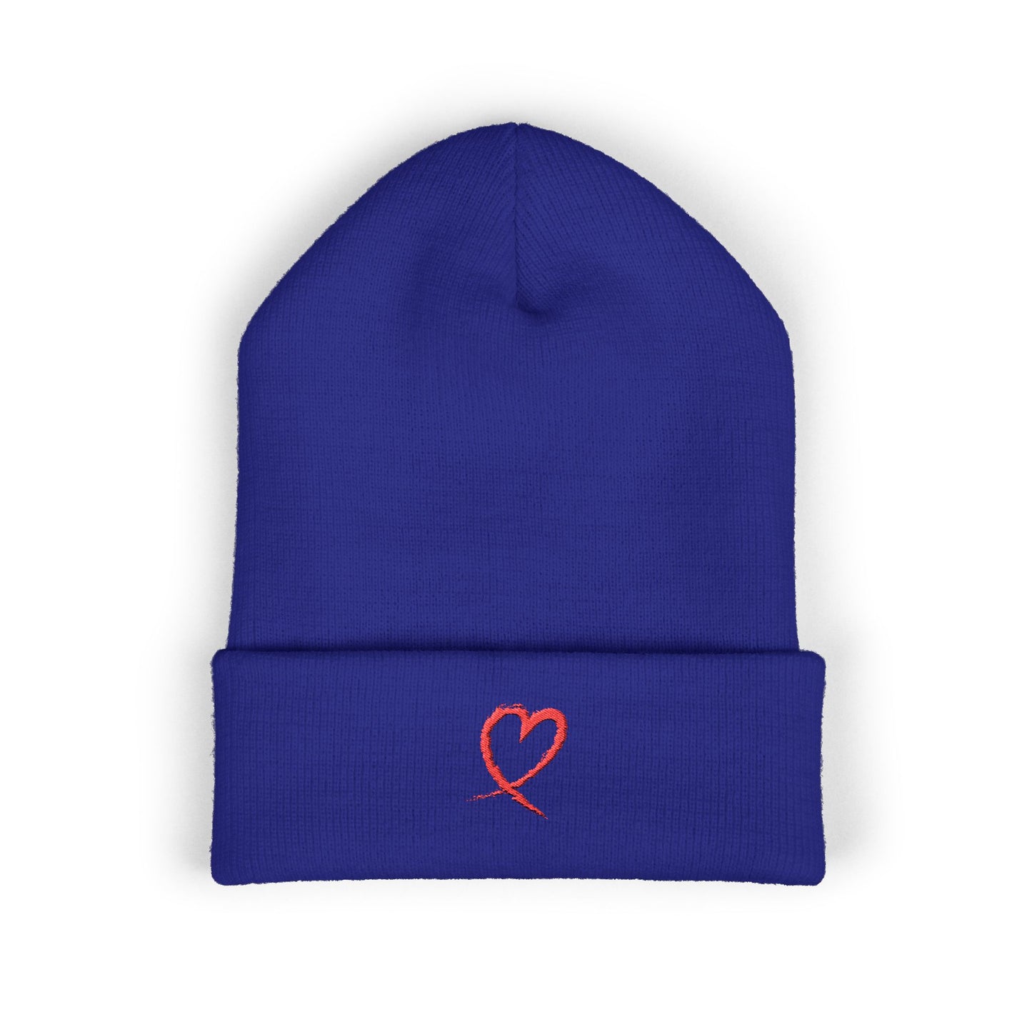 "A Little Twisty" Heart Embroidered Classic Cuffed Beanie