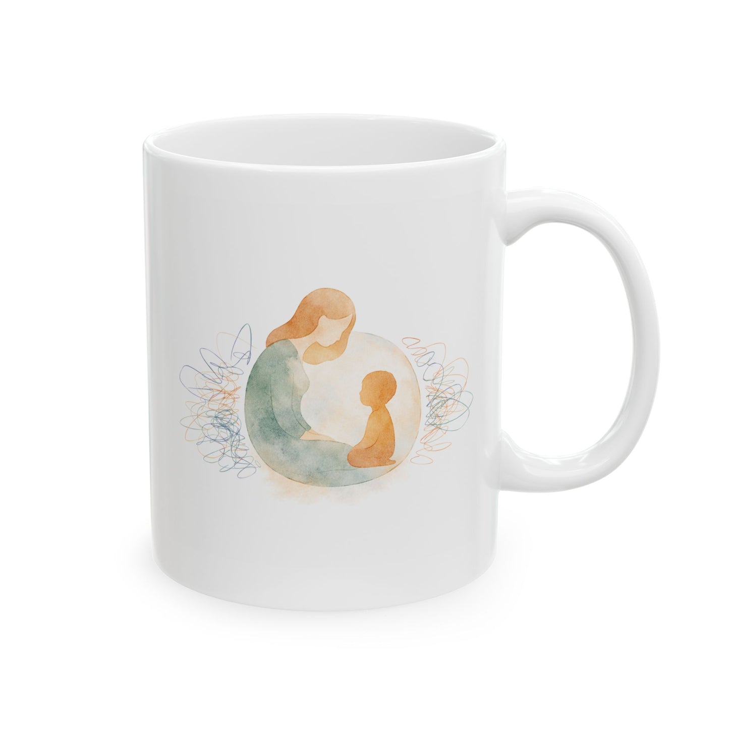 Autism Mom Mug, Neurodiversity Art Cup, Mother Child Love Gift, Sensory Support Coffee Mug